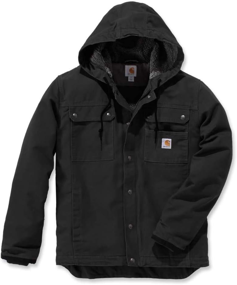 Carhartt Men's Relaxed Fit Washed Duck Sherpa-Lined Utility Jacket